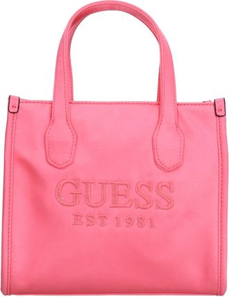Guess Silvana Satin Mini Tote - Dames - Shoppers - Roze - ONE Size - Satijn - Tassen