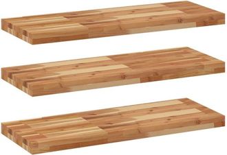 vidaXL Floating Shelves 3 pcs 100x30x4 cm Oil Finished Solid Wood Acacia vidaXL