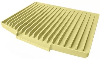 No Brand Alfombrilla De Silicona Antideslizante Y Resistente Al Calor Con Orificio De Drenaje Para Platos Y Cuencos, Para Encimera De Cocina (40,5 X 32,5 Cm, A