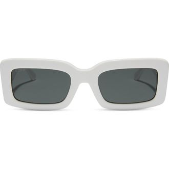 DIFF Eyewear Indy 51mm Gradient Rectangular Sunglasses in Snowbound /Grey at Nordstrom