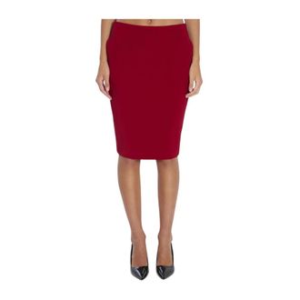 Saint Laurent Pencil Skirts, female, Red, S, Red Midi Tube Skirt