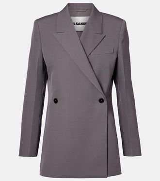Jil Sander Double-breasted wool gabardine blazer