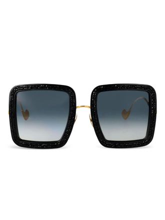 Anna-Karin Karlsson Beaming Sky zonnebril met vierkant montuur verfraaid met kristallen - Goud