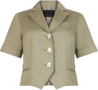 Liu Jo Gabardine Jas - Dames - Zomerjassen - Groen - XL - Katoen - Jassen