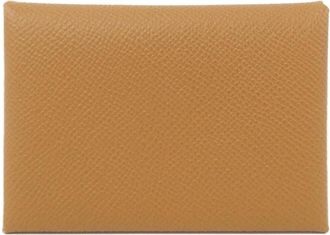 Herm&egrave;s Gold Epsom Leather Coin Purse/Coin Case (Pre-Owned)