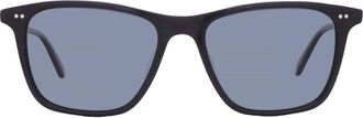 Garrett Leight HAYES SUN Pure Blue Smoke Polarized Square Sunglasses 2141 BK/PBS PLR 52