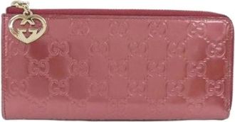 Gucci Pre-owned Long wallet (bi-fold) - Dames - Vintage Accessoires - Rood - ONE Size - Leer - Vintage