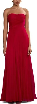 AMUR Elea asymmetrical pleated gown in Solstice Red at Nordstrom, Size 10