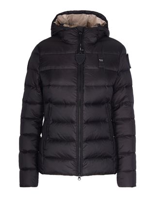 Blauer Black Charme Quilted Glossy Nylon Down Jacket