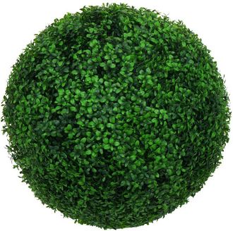 Hhg Arbusto Artificial Hhg-653, Caja Bola Planta Decorativa Caja &Aacute;rbol Bola Planta Artificial Buxus, Exterior &Oslash; 55cm, Verde