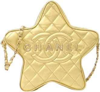 Chanel Pre-owned Vintage Schoudertas - Dames - Vintage Schoudertas - Geel - ONE Size - Vintage