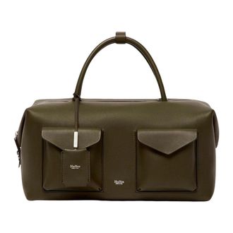 Max Mara Weekend Bags, female, Green, Size: ONE SIZE Large satchel handbag with pockets