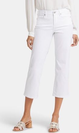 NYDJ Piper Crop Relaxed Straight Leg Jeans in Optic White at Nordstrom, Size 14