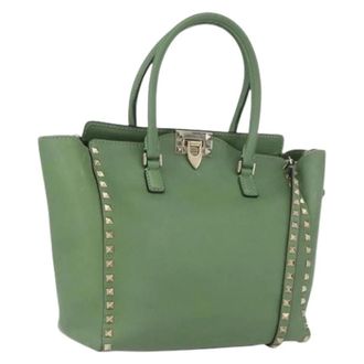 Valentino Pre-owned Vintage Handtas - Dames - Pre-owned - Groen - Maat: ONE Size Leer