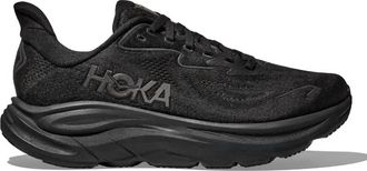 Hoka One One Womens Clifton 10 Running Wide Shoes In Black/ Black