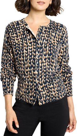 Nic+Zoe NIC+ZOE Stitch Print Snap It Up Cardigan