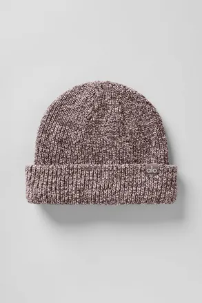 Alo | Marl Beanie Hat in Mushroom Marl Brown