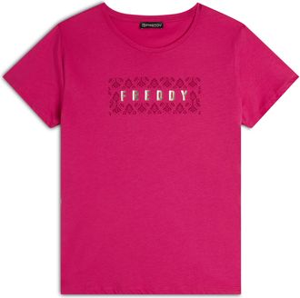 Freddy T-shirt in jersey leggero con grafica floreale