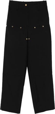 Sandro Pantaloni dritti con bottoni - Nero