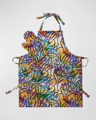 Hunt Slonem Wonderland Print Apron & Oven Mitt Collection