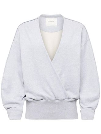 J.W.Anderson rounded wrap-front sweatshirt - women - Cotton - M - Grey