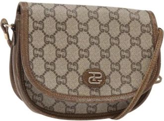 Gucci Pre-owned Leather gucci-bags - Dames - Vintage Schoudertas - Beige - ONE Size - Leer - Vintage