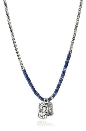 John Hardy Heishi Tag Pendant Necklace in Silver at Nordstrom, Size 22