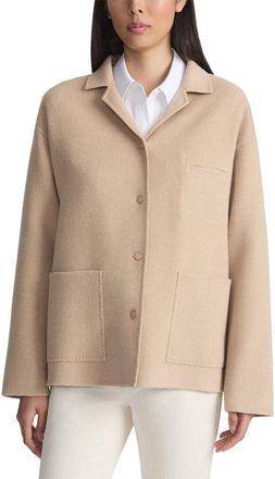 Lafayette 148 New York Plus Wing Collar Chore Wool & Cashmere-Blend Jacket