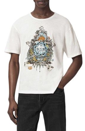 AllSaints Nazare Graphic T-Shirt in Ashen White at Nordstrom, Size Xx-Large
