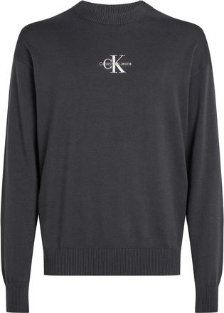 Calvin Klein Trui met ronde hals - Heren - Ronde hals truien - Blauw - 2XL - Katoen - Truien & Vesten