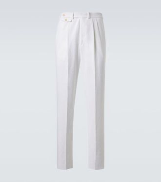 Dunhill Pantalones tapered de lino