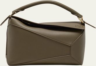 Loewe Puzzle Edge Small Top-Handle Bag in Leather