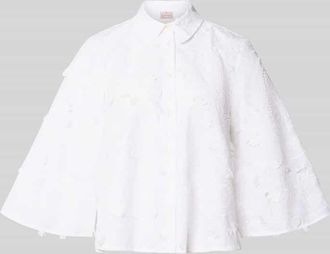 Emme Regular Fit Bluse mit Stitchings Modell MAMICO in Weiss, Gr&ouml;&szlig;e 36