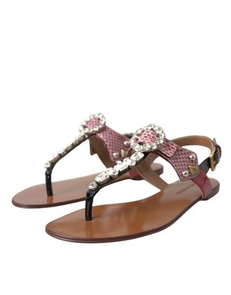 Dolce & Gabbana Crystal-Embellished Sandal - Multicolor