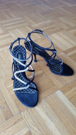 Dolce & Gabbana Jewelled Satin Sandals Size 37