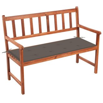 vidaXL Banco De Jard&iacute;n Con Coj&iacute;n Madera Maciza De Acacia 120 Cm Vidaxl