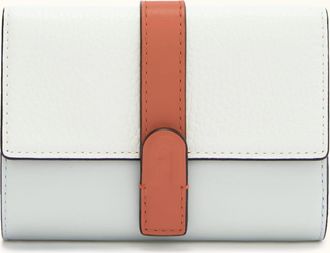 Furla Grazia Portafoglio Compatto M Panna Bianco Pelle Di Vitello Morbida Roma Color-block + Pelle Di Vitello Granata Donna