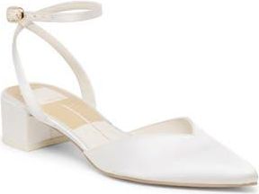 Dolce Vita Carrey Pointed Toe Pump in White Satin at Nordstrom Rack, Size 6.5