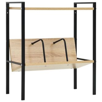 vidaXL Vidaxl - Estanter&iacute;a 2 Niveles Madera Ingenier&iacute;a Negro Roble 52x28x59 Cm