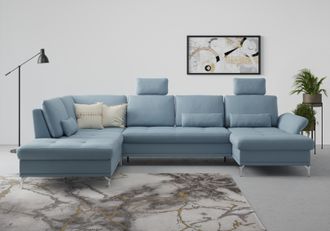 Inosign Wohnlandschaft »Palm Beach U-Form« Federkern, mit Sitztiefenverstellung, wahlweise mit Bettfunktion