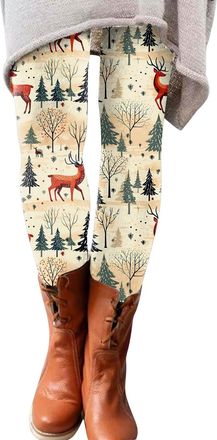 Generic Warm Hiking Trousers Womens Womens Softshell Ski Trousers Tiger Print Leggings Thermal Leggings Women Skin Colour Thick High Waisted Gym Leggings Prim
