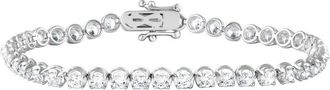 Grown Brilliance 3 Carat Round Lab Grown Diamond Tennis Bracelet in Sterling Silver, 7 Inches Length, G-H Color, SI2-I1 Clarity