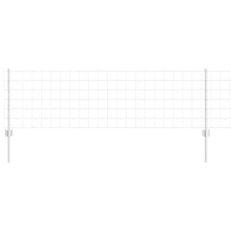 Berkfield Home Euro Fence with 11 U Posts Silver 0, 6x25 m Steel