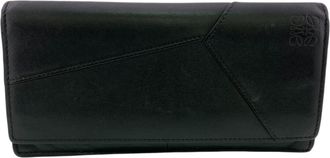 Loewe Black Leather Long Wallet (Bi-Fold) (Pre-Owned)