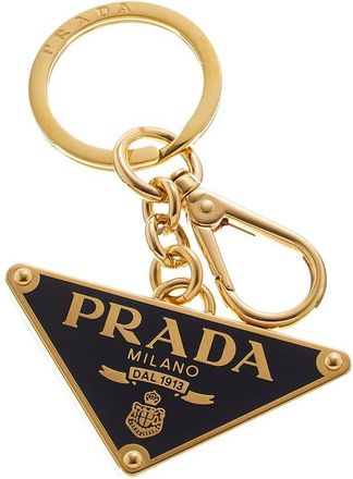 Prada Enameled Triangle Key Ring
