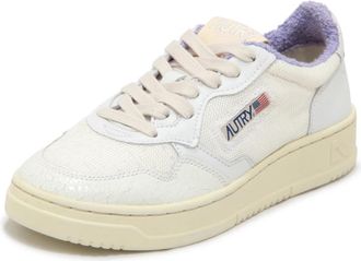 Autry Medalist Low Vintage Effect Schoenen - Dames - Sneakers - Wit - 37 EU - Leer - Schoenen