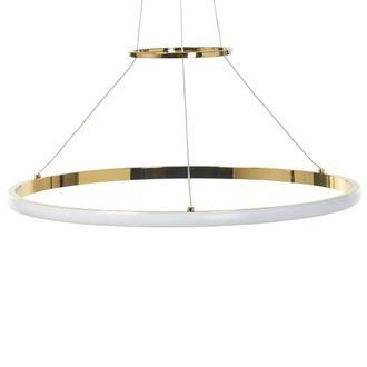 Beliani L&aacute;mpara De Techo Led De Metal Dorado Hierro Aluminio Con Anillos Glamour Moderno Tano