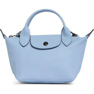 Longchamp Extra Small Le Pliage Xtra Leather Top Handle Bag in Wave at Nordstrom