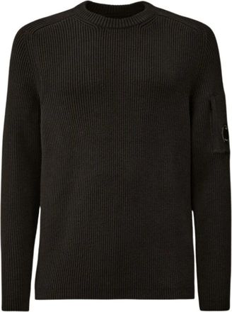 C.P. Company Maglia 100% Lana - Heren - Ronde hals truien - Zwart - M - Wol - Truien & Vesten