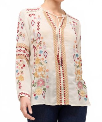 Johnny Was Paulina Shirt In Ecru